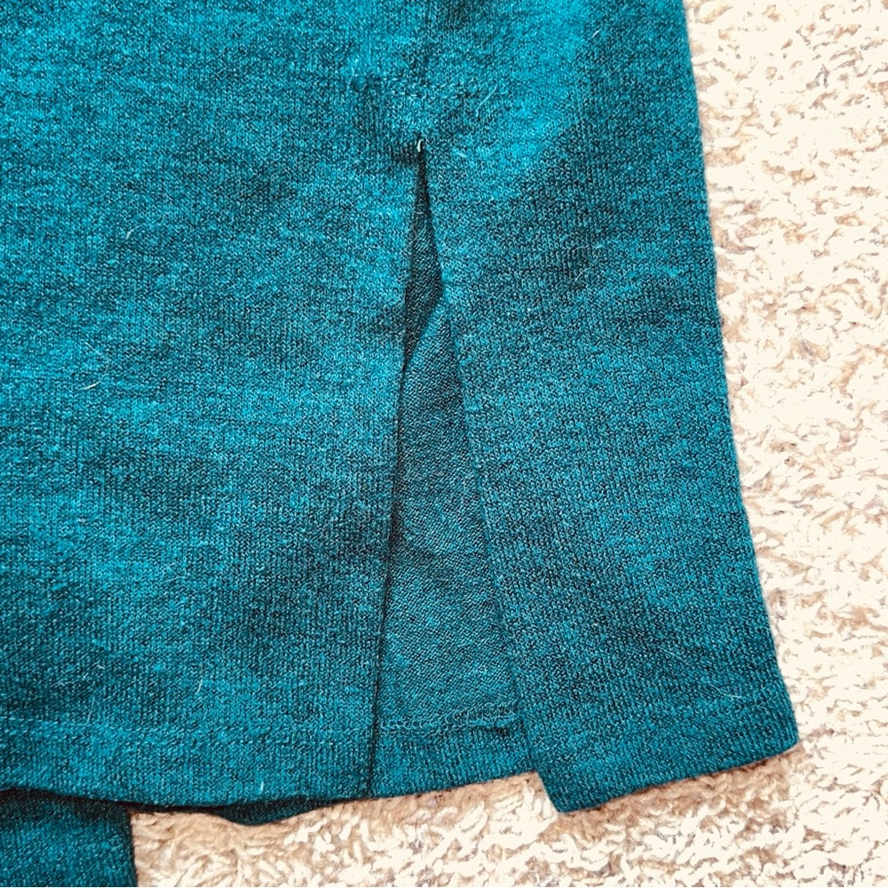 Lightweight Open Cardigan with Side Slits August Mist 1X Plus Size - Picture 2 of 5